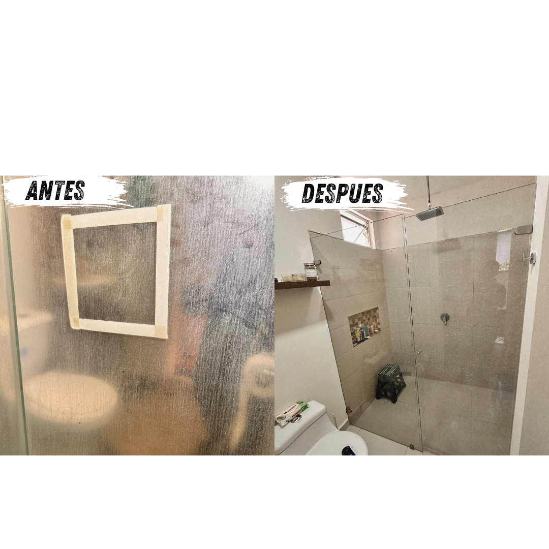 Desmanchador de vidrios para la ducha del baño, acrilico y ventanas